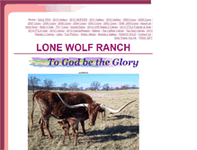 Tablet Screenshot of lonewolfranch.net